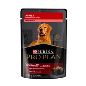 POUCH PROPLAN PERRO ADULTO CARNE EN SALSA 85G