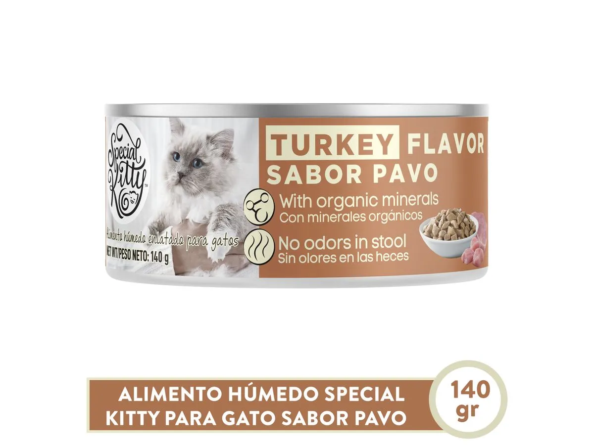 Lata Special Kitty Gato Sabor Pavo 140g
