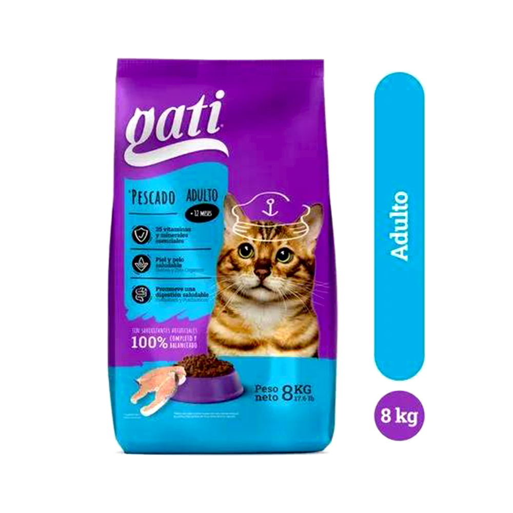 Gati Para Gato Adulto de Pescado 8Kg