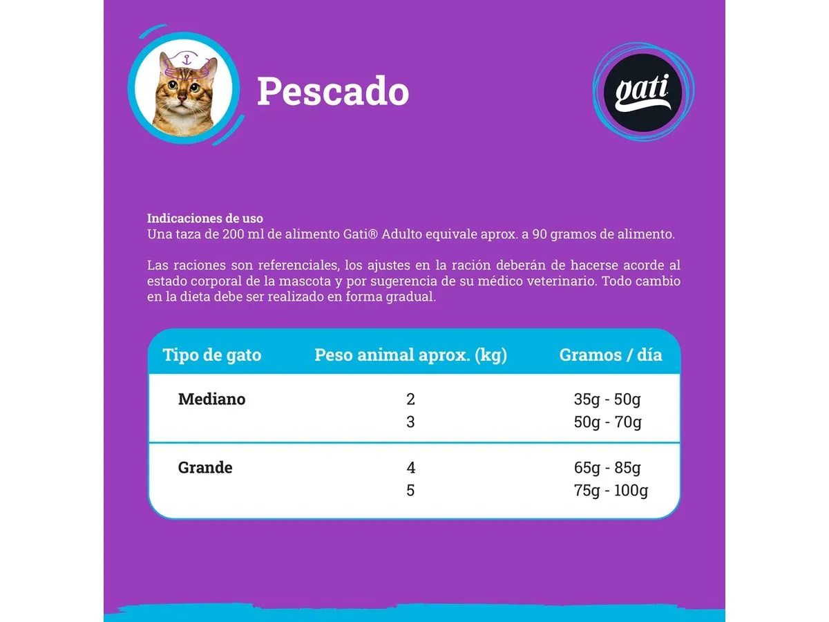 Gati Para Gato Adulto de Pescado 8Kg