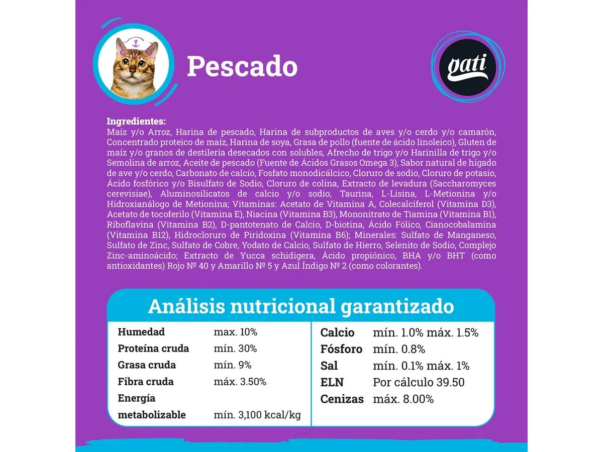 Gati Para Gato Adulto de Pescado 8Kg