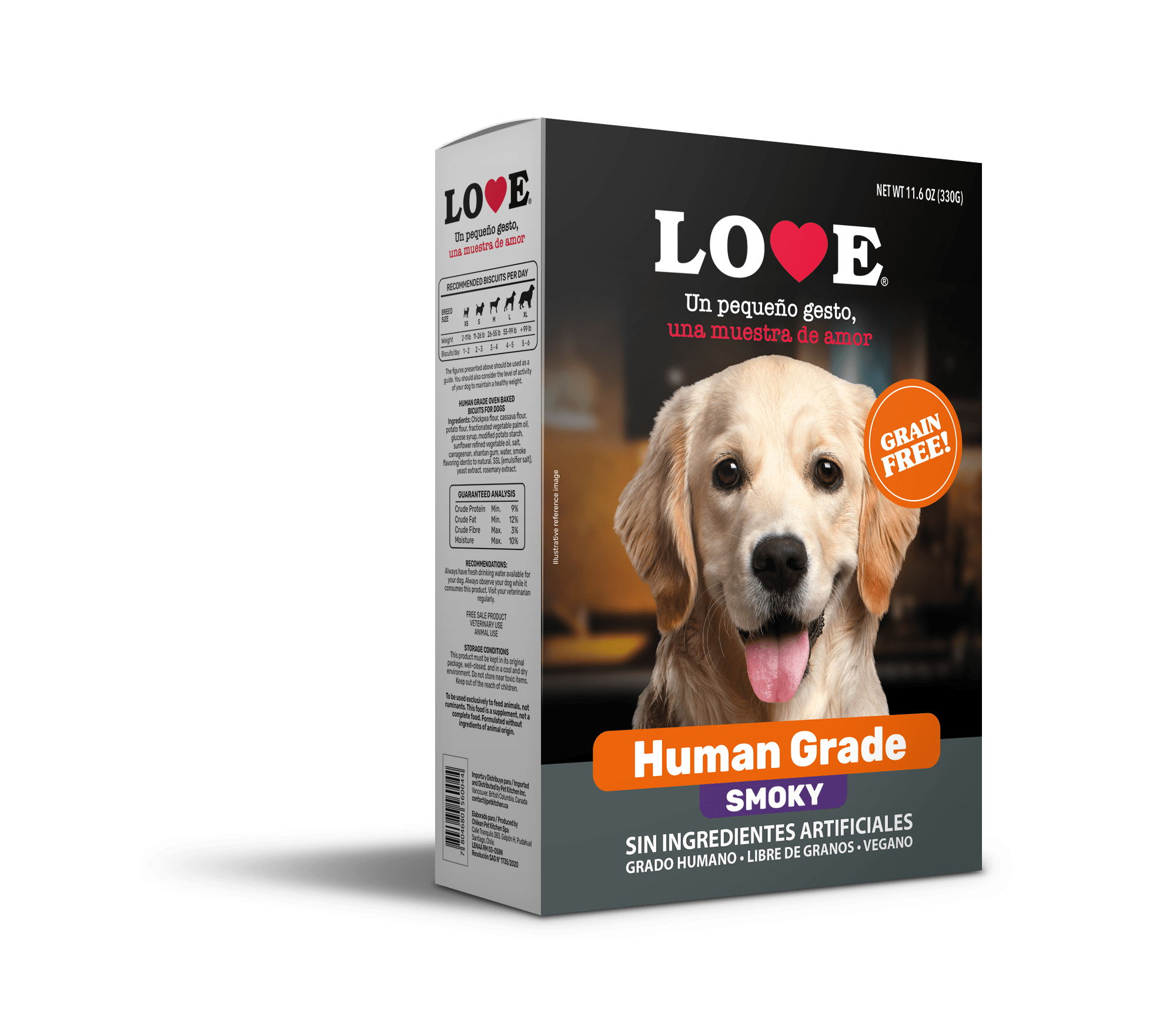 GALLETA LOVE GRAIN FREE SMOKY 330 G