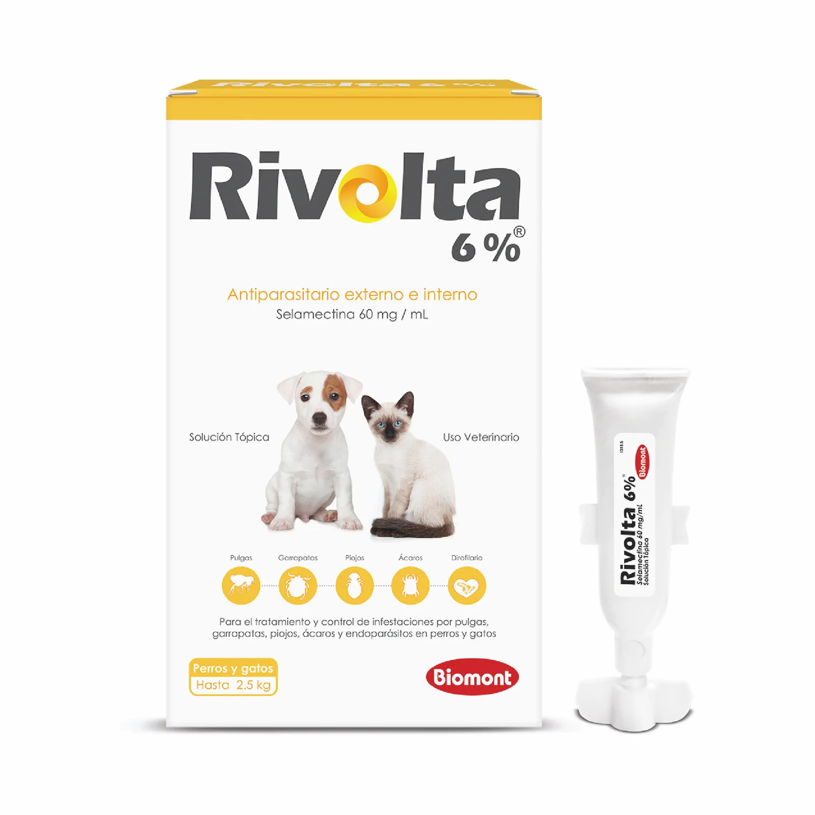 Rivolta 6% Para Gatos y perros 0 a 2.5 kgs