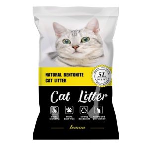Arena para gatos de bentonita Limón 5L