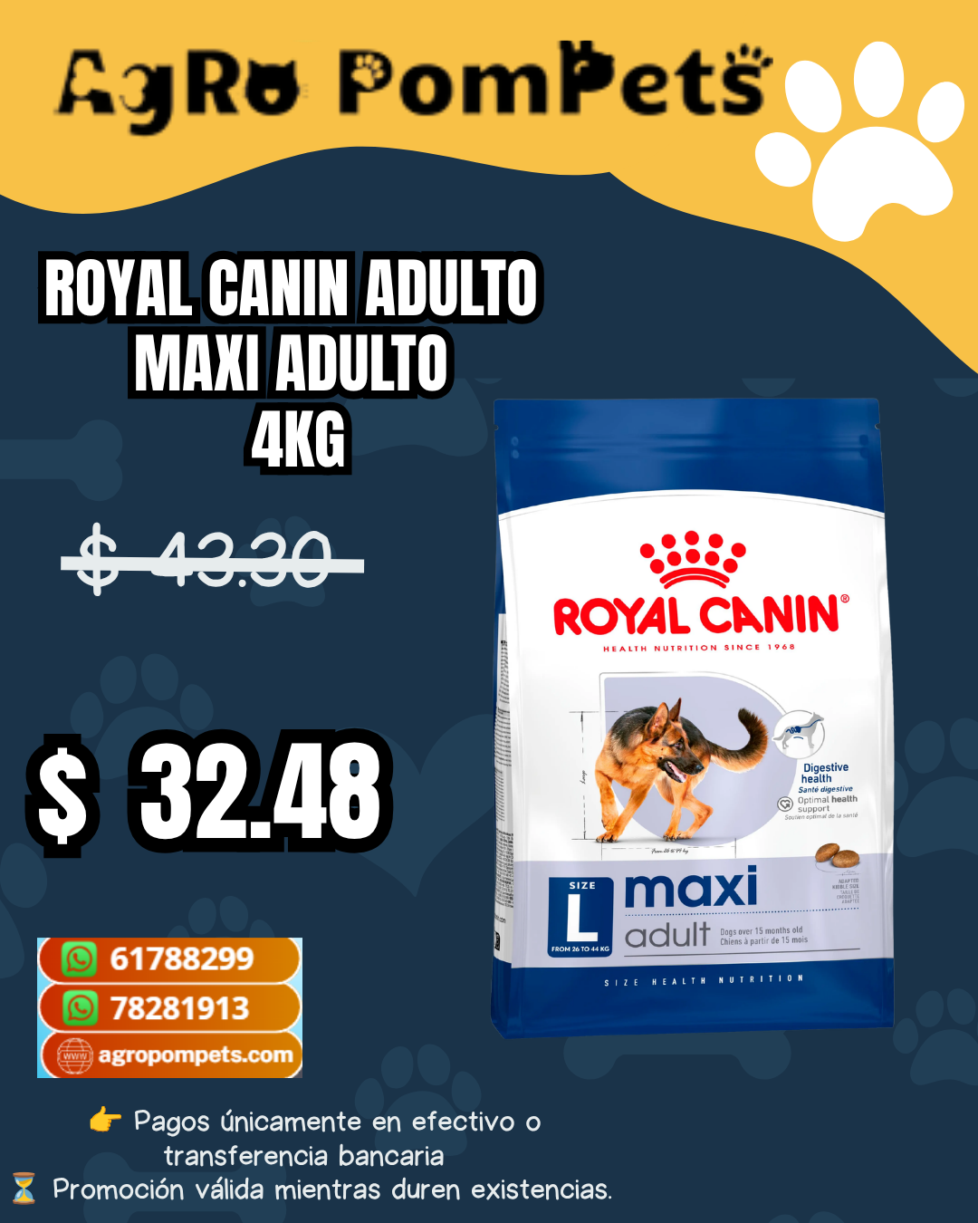 ROYAL CANIN ADULTO MAXI ADULTO 4KG